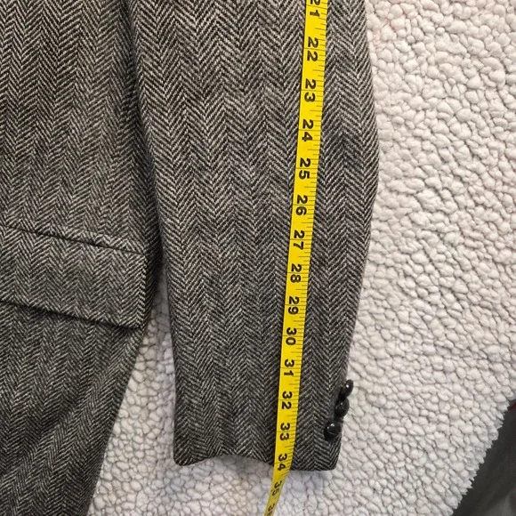 Vtg Bradmore Mens 40R Brown Wool Herringbone Tweed Blazer Jacket Preppy Academia - Picture 11 of 14